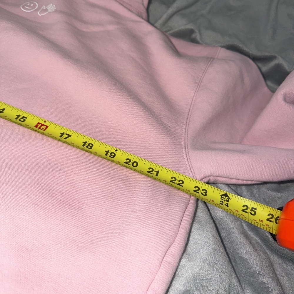 Glossier Original Pink Hoodie Sz M Long Sleeve‎  Make Up Skin Care - Picture 9 of 11